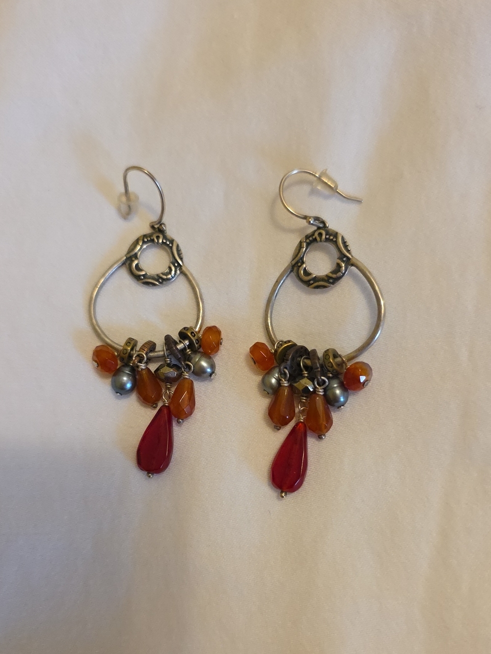 Silpada Hoop Earrings with Beads